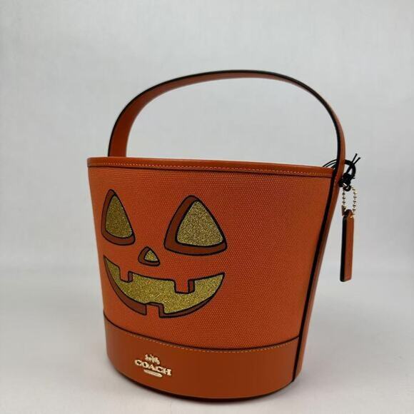 COACH CW533 Trick Or Treat Bucket With Halloween Pumpkin - Picture 4 of 8